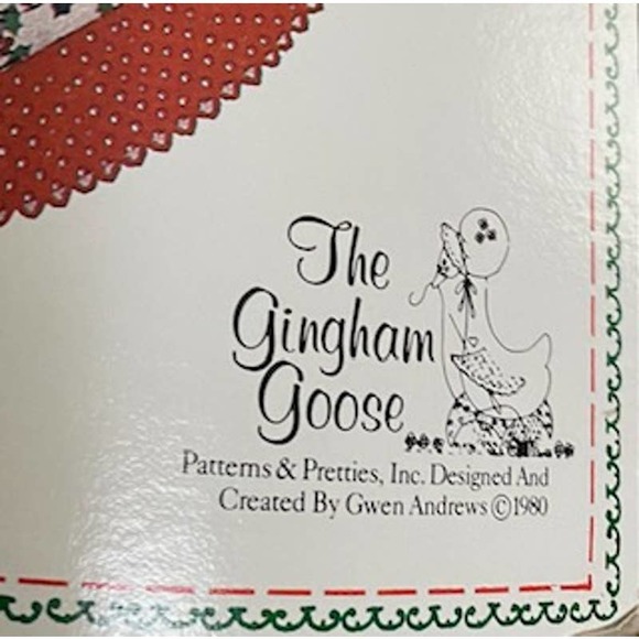 2 Vintage Christmas poinsettia placemat kits (8 ttl) Gingham Goose NIP - Picture 4 of 6